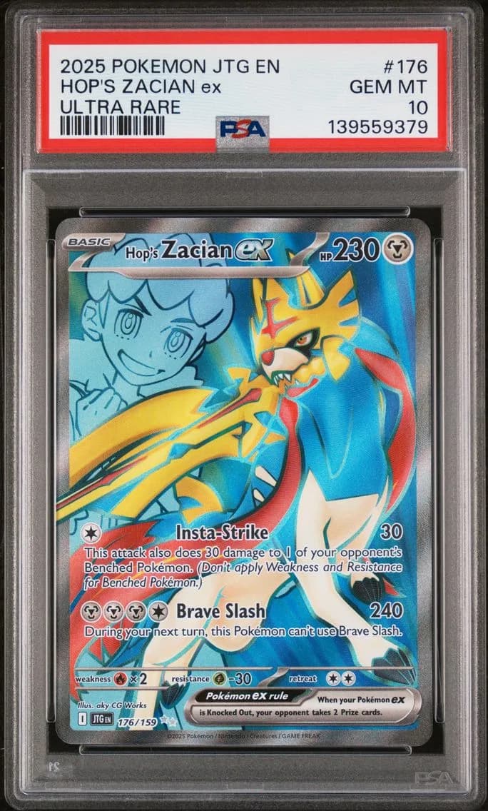 Hop's Zacian EX, Journey Together, PSA 10