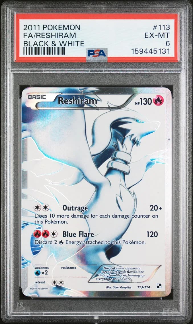 Reshiram, Black & White, PSA 6