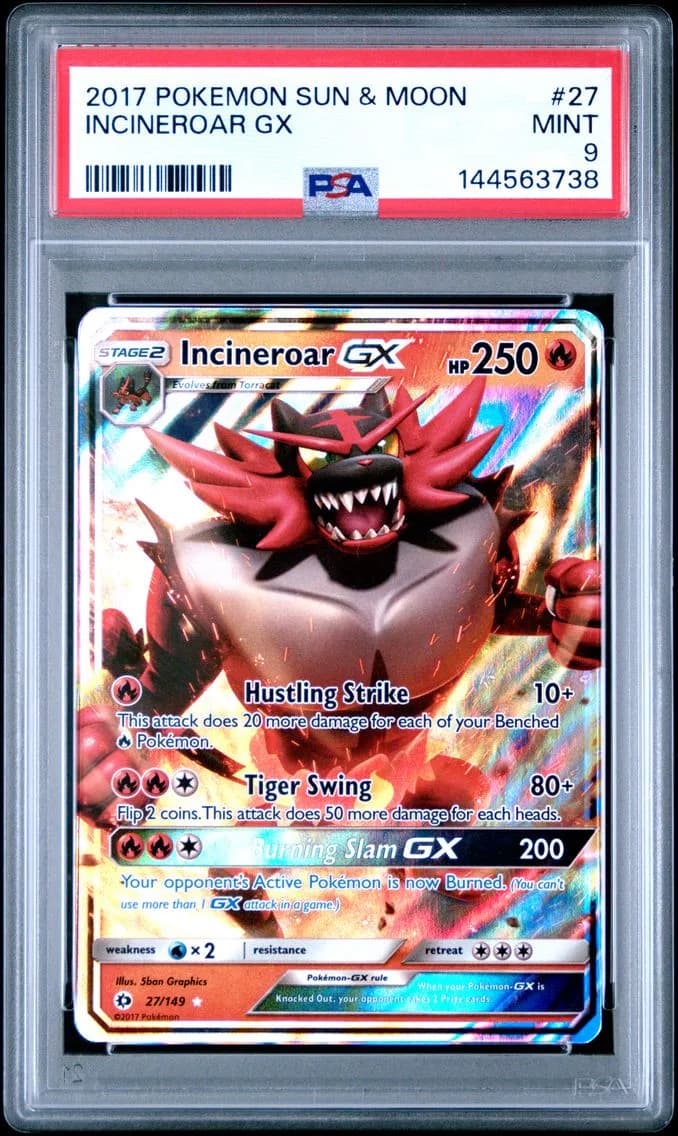 Incineroar GX, Sun & Moon, PSA 9