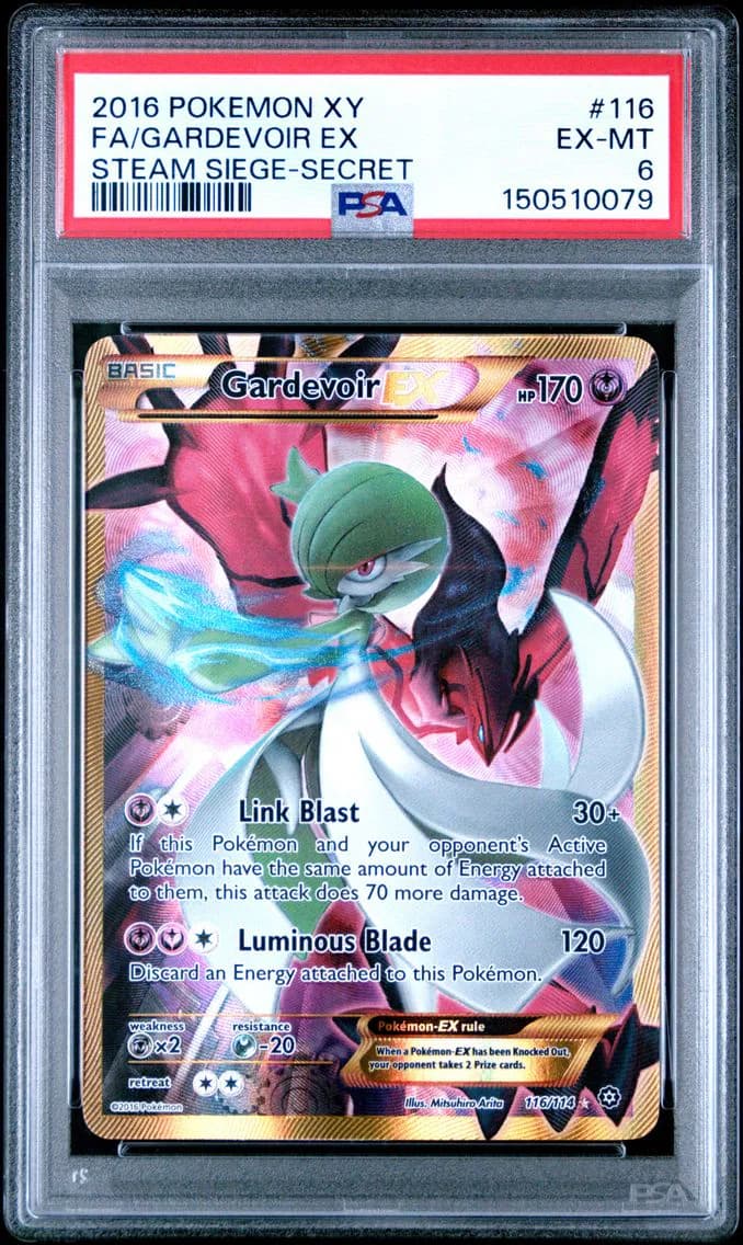 Gardevoir EX, XY Steam Siege, PSA 6