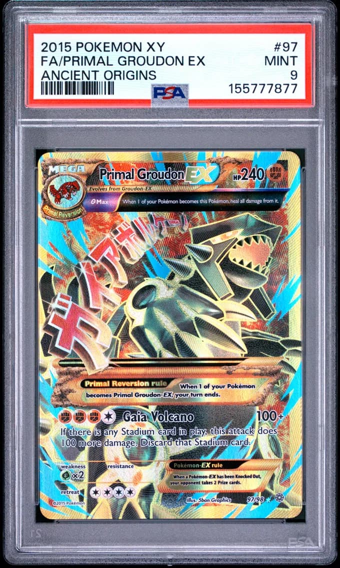 Primal Groudon EX, XY Ancient Origins, PSA 9