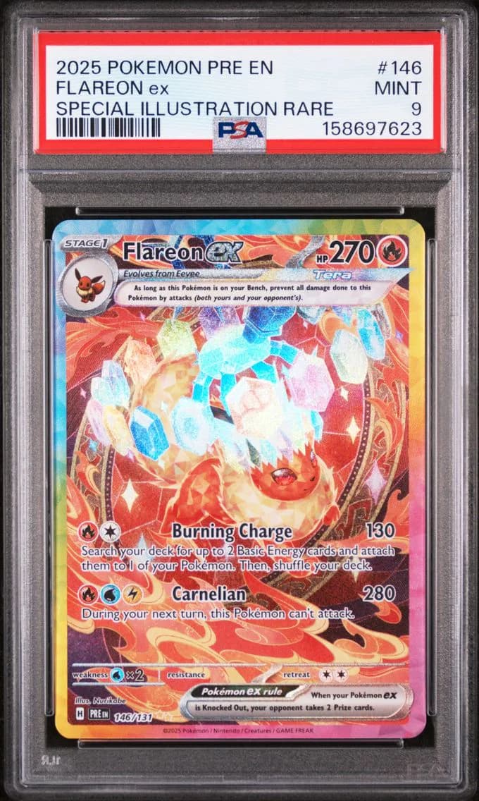 Flareon EX, Prismatic Evolutions, PSA 9