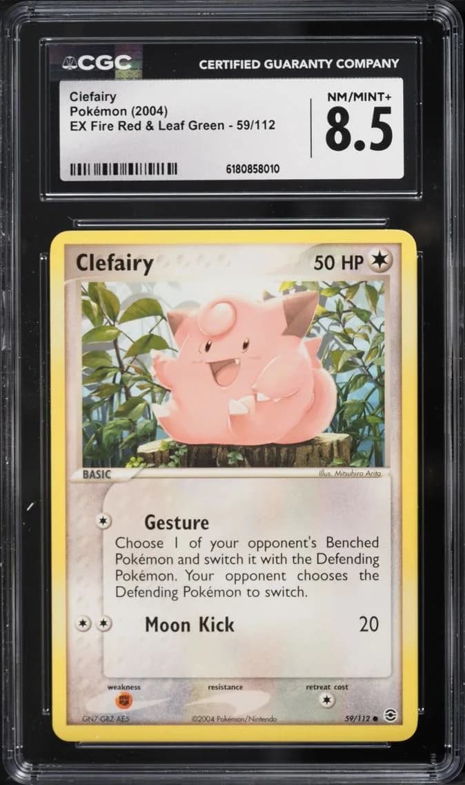 Green Clefairy, EX Fire Red & Leaf Green, CGC 8.5