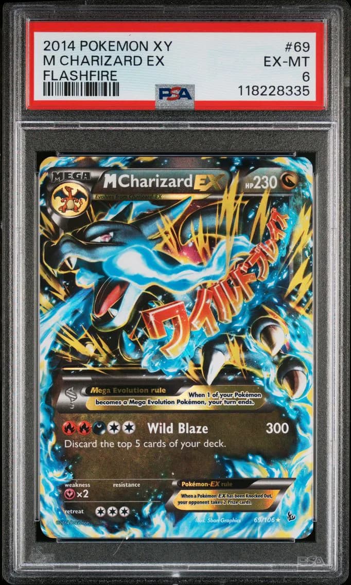 M Charizard EX, XY Flashfire, PSA 6