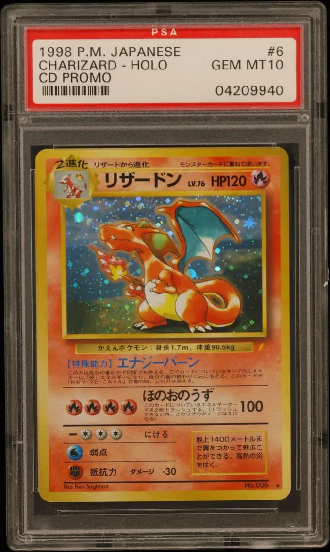 Charizard-Holo, Japanese CD Promo, PSA 10
