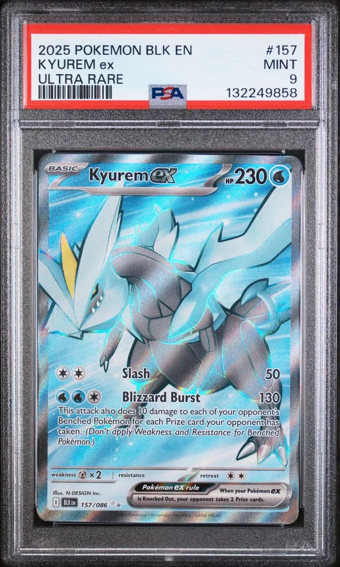 Kyurem EX, Black Bolt, PSA 9