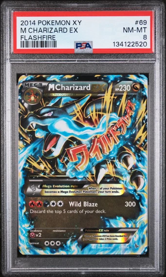 M Charizard EX, XY Flashfire, PSA 8