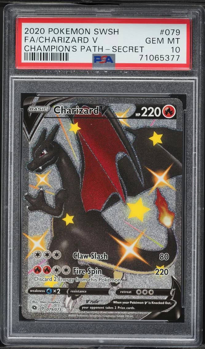 Charizard V, Sword & Shield Champion's Path, PSA 10