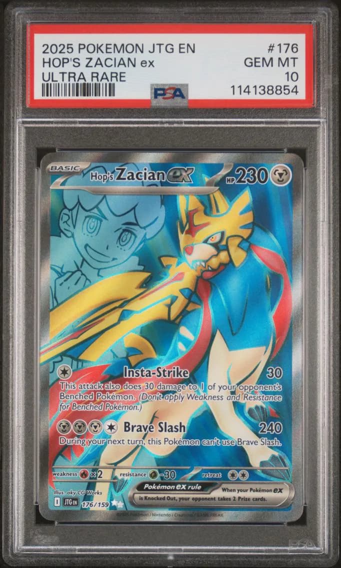 Hop's Zacian EX, Journey Together, PSA 10