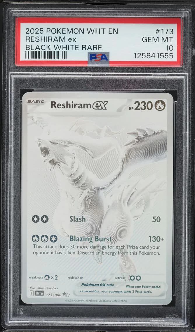 Reshiram EX, White Flare, PSA 10