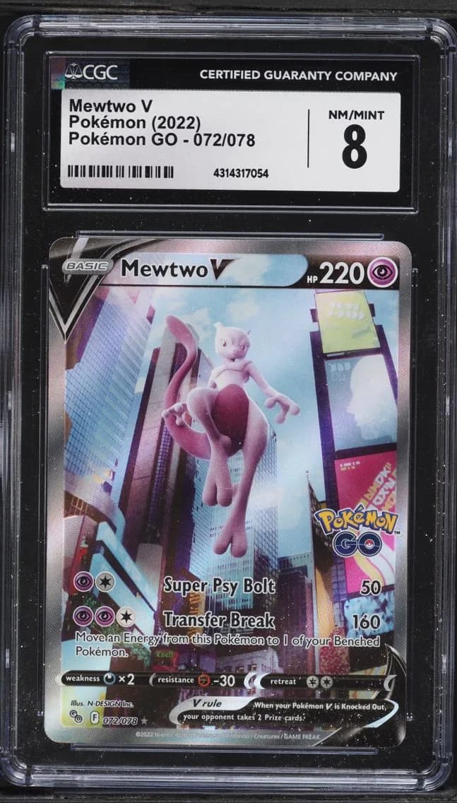 Mewtwo V, Pokémon GO, CGC 8