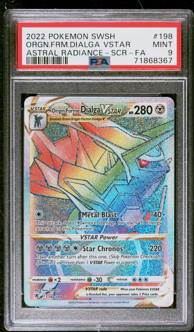 Origin Forme Dialga VSTAR, Sword & Shield Astral Radiance, PSA 9
