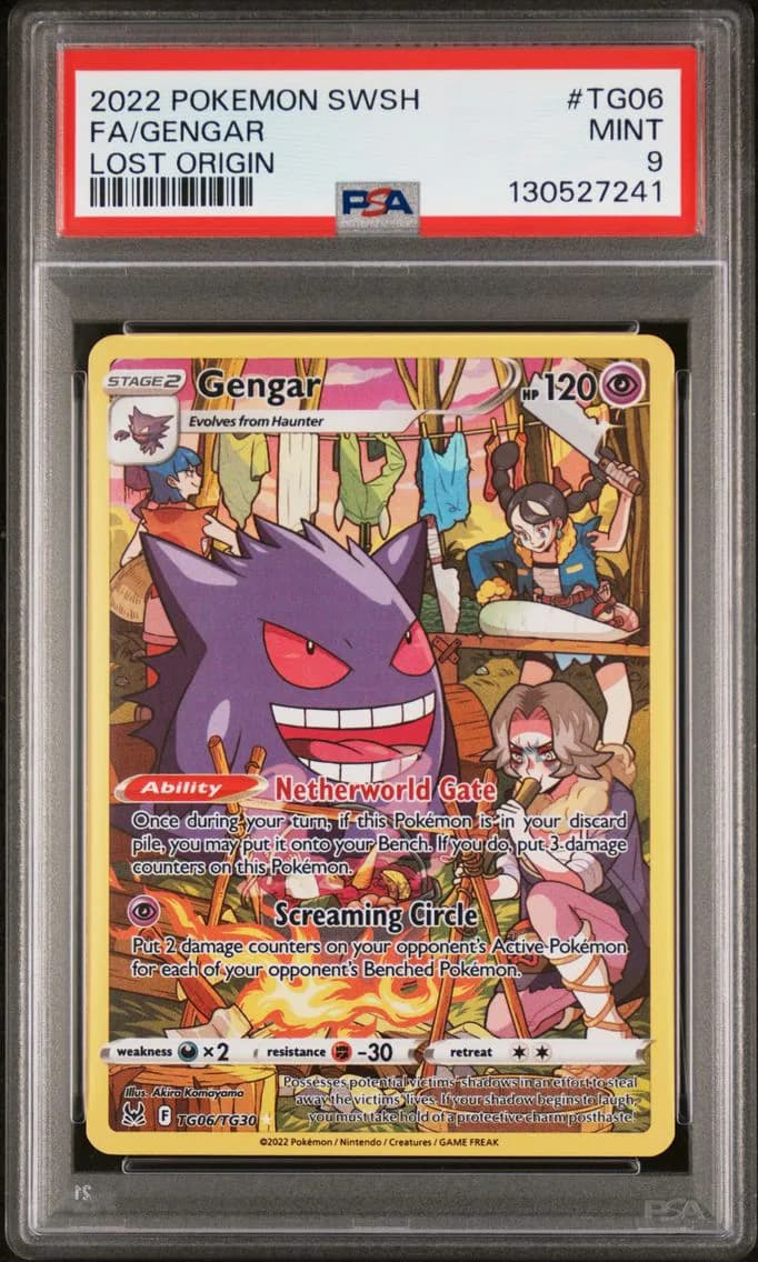 Gengar, Sword & Shield Lost Origin, PSA 9