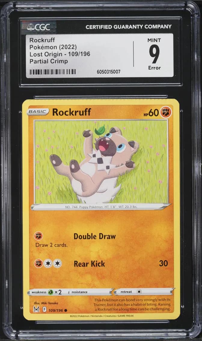 Crimp Rockruff, Lost Origin, CGC 9