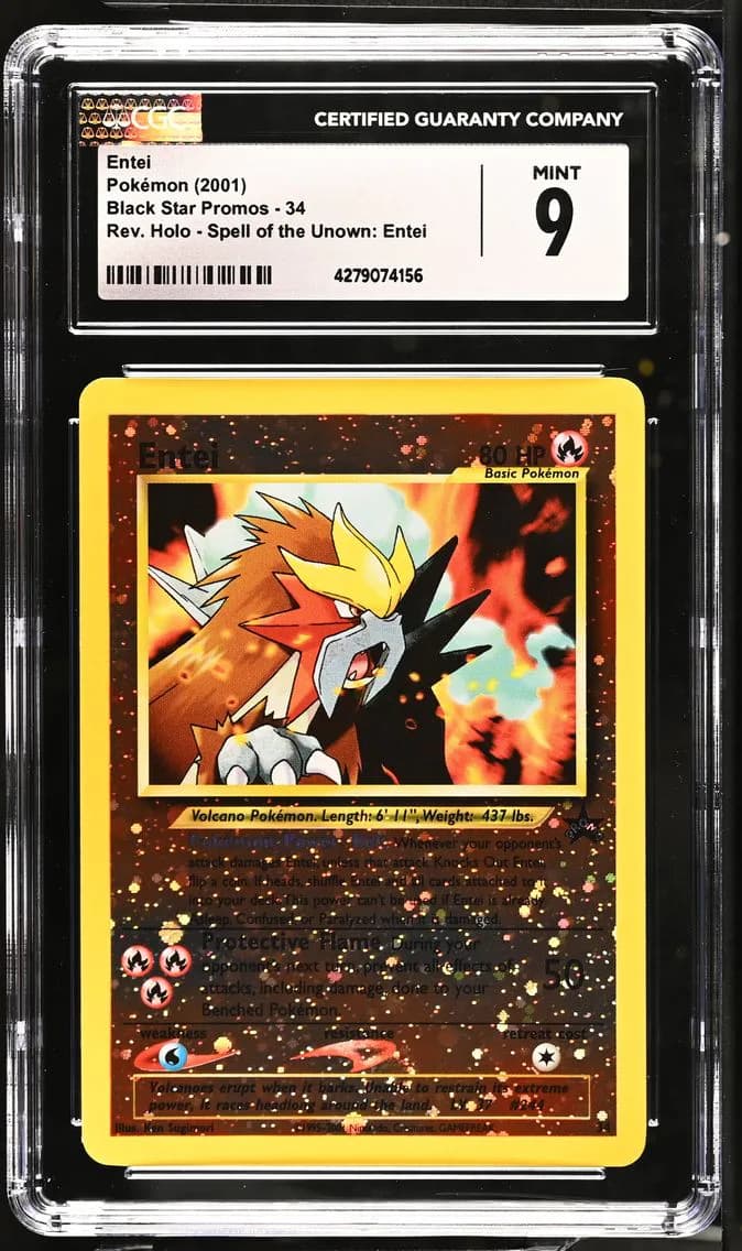 Entei, Black Star Promos - WotC, CGC 9
