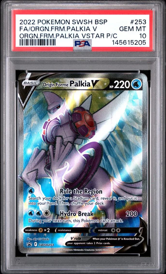 Origin Forme Palkia V, Swsh Black Star Promo, PSA 10