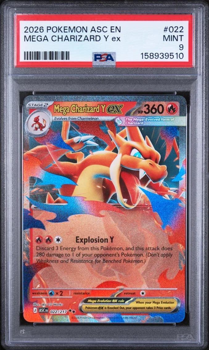 Mega Charizard Y EX, Ascended Heroes, PSA 9