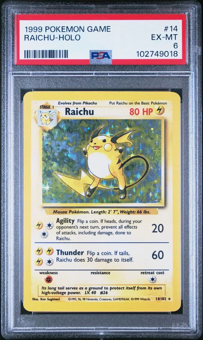 Raichu-Holo, Game, PSA 6