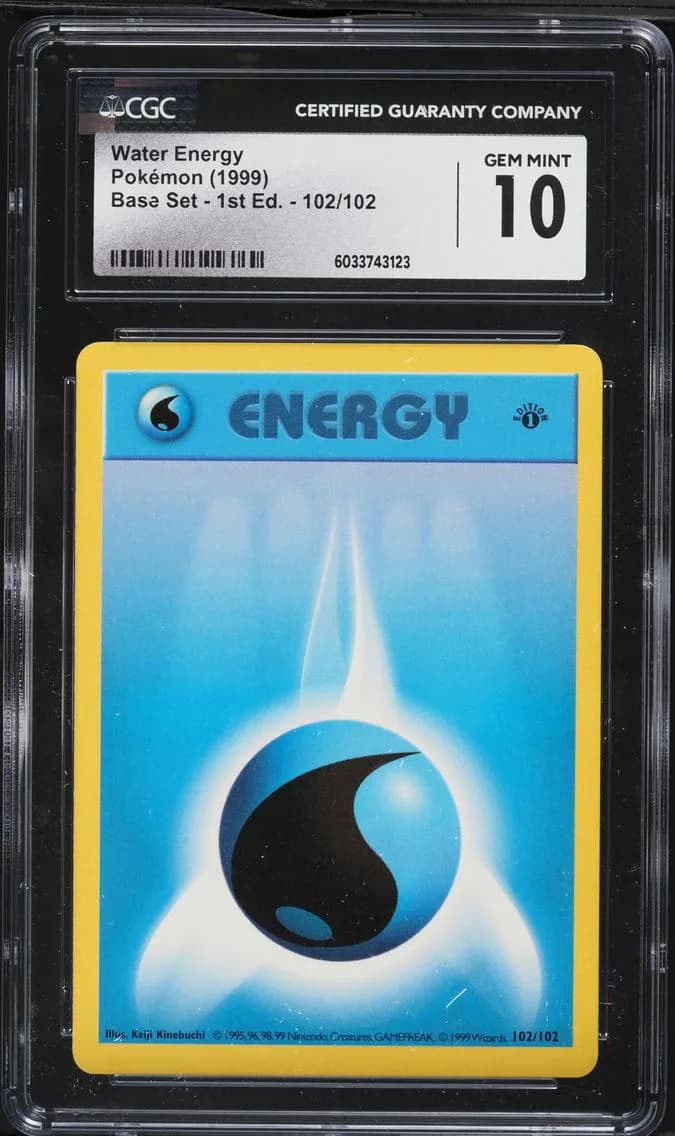 Water Energy 1st Edition, Base Set - 1st Edition, CGC 10
