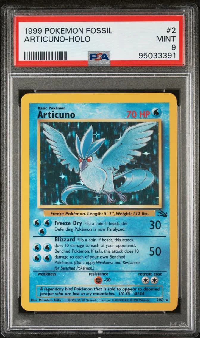 Articuno-Holo, Fossil, PSA 9
