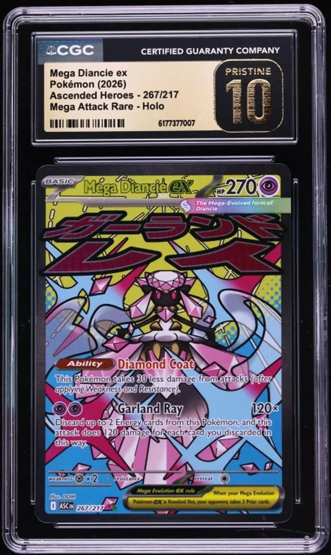 Diancie Ex, Ascended Heroes, CGC 10