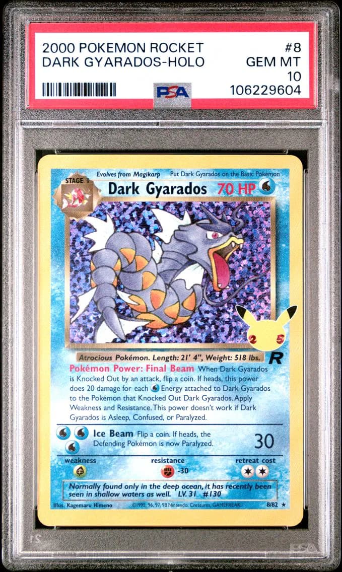 Dark Gyarados-Holo 2000, Rocket, PSA 10