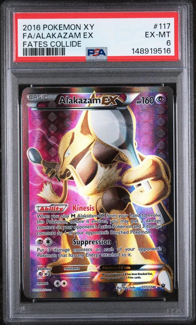 Alakazam EX, XY Fates Collide, PSA 6