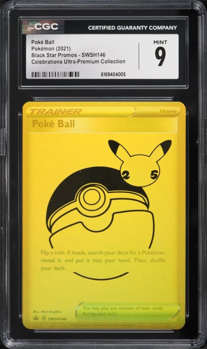 Poke Ball, Black Star Promos - Sword & Shield, CGC 9
