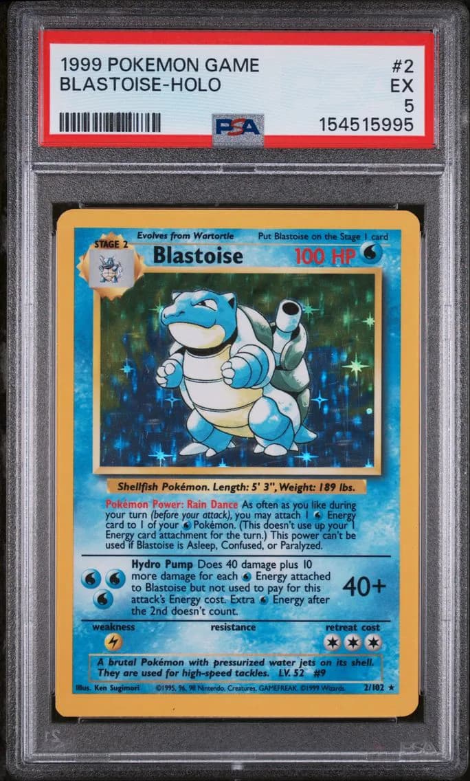 Blastoise-Holo, Game, PSA 5