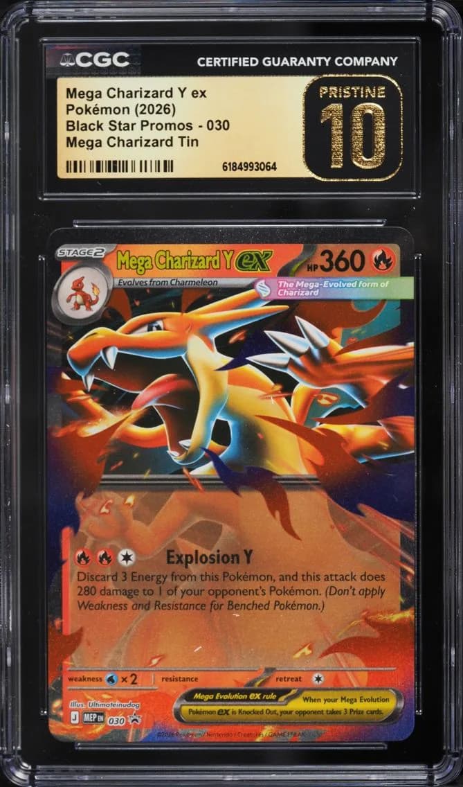 Mega Charizard Y EX, Black Star Promos - Mega Evolution MEP EN, CGC 10