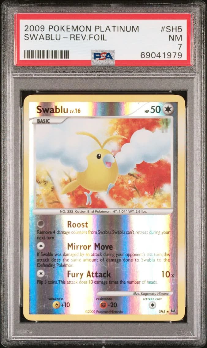 Swablu-Reverse Foil, Platinum, PSA 7