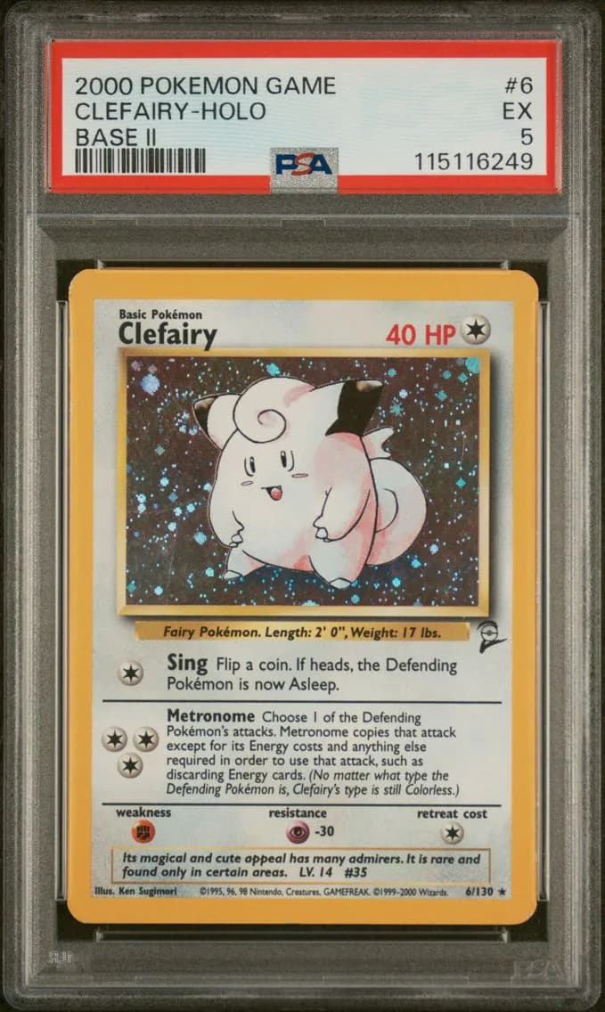 Clefairy-Holo, Game Base II, PSA 5