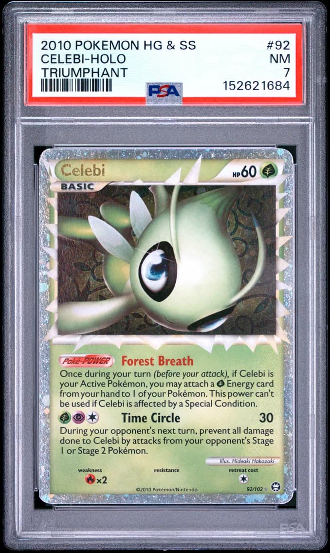 Celebi-Holo, Heartgold & Soulsilver Triumphant, PSA 7