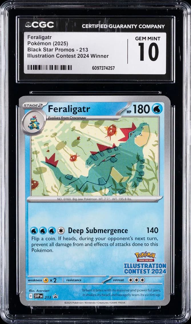 Feraligatr, Black Star Promos - Scarlet & Violet SVP EN, CGC 10
