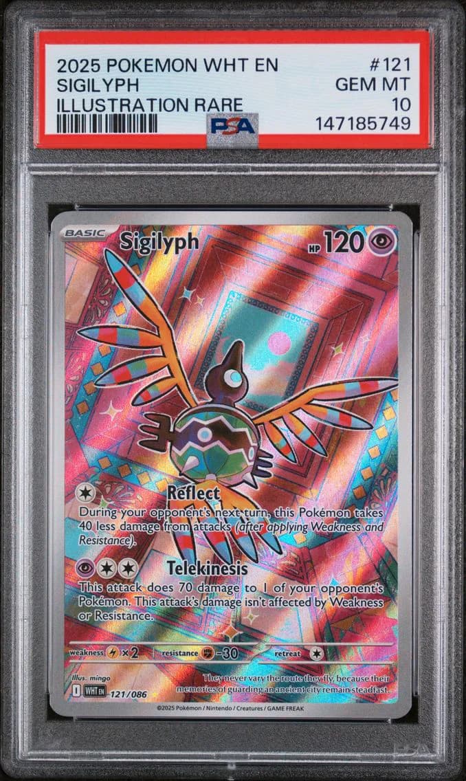 Sigilyph, White Flare, PSA 10