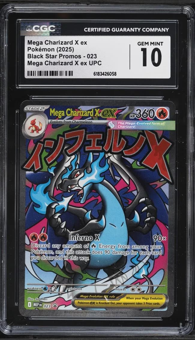 Mega Charizard X Ex, Black Star Promos - Mega Evolution MEP EN, CGC 10