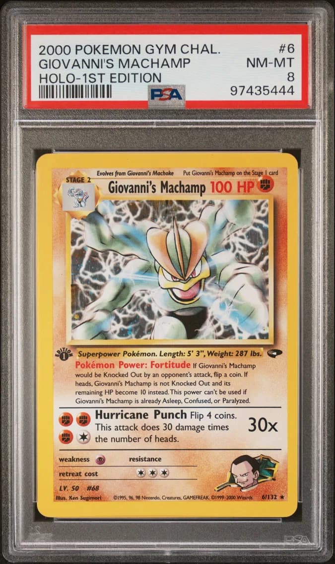 Giovanni's Machamp, Gym Challenge, PSA 8