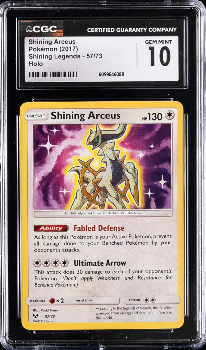 Shining Arceus-Holo, Shining Legends, CGC 10