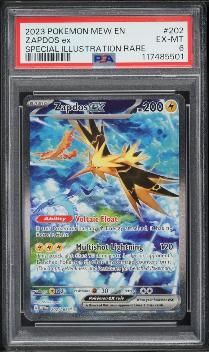 Zapdos EX, 151, PSA 6