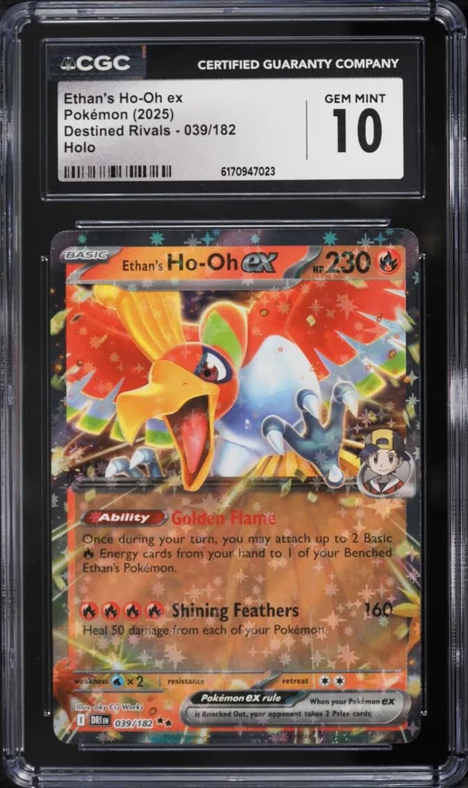 Ethan's Holo Ho-Oh ex, Destined Rivals, CGC 10