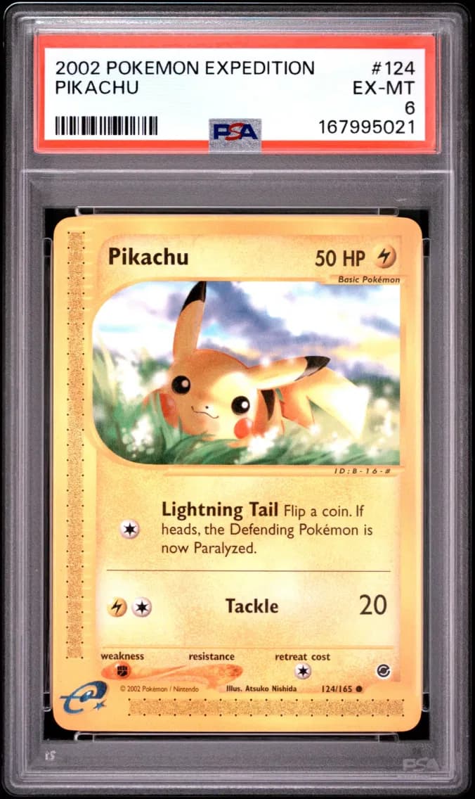 Pikachu, Expedition, PSA 6