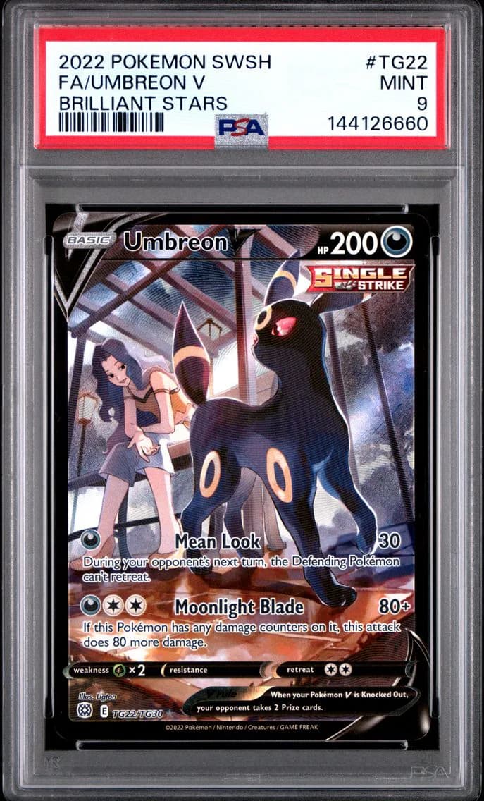 Umbreon V, Sword & Shield Brilliant Stars, PSA 9