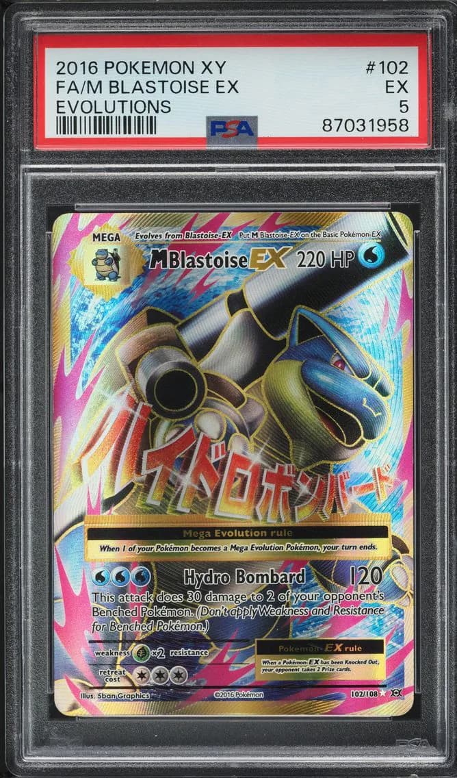 M Blastoise EX, XY Evolutions, PSA 5