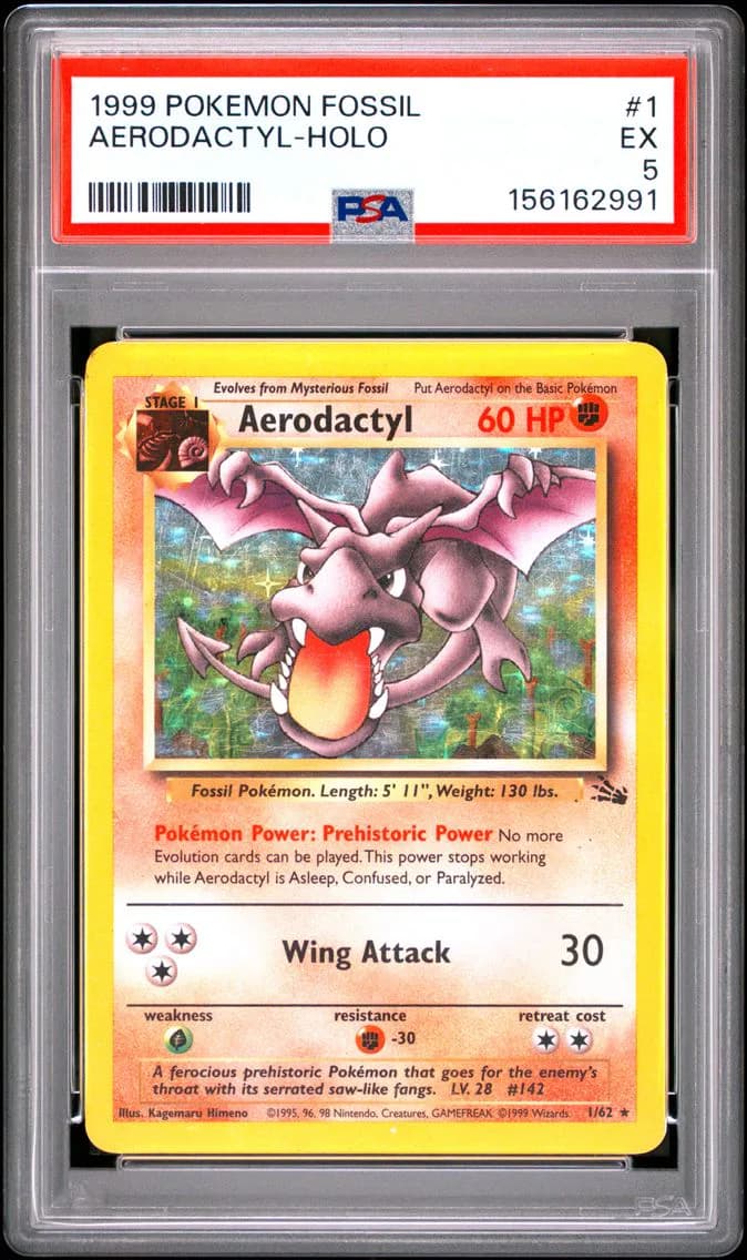 Aerodactyl-Holo, Fossil, PSA 5
