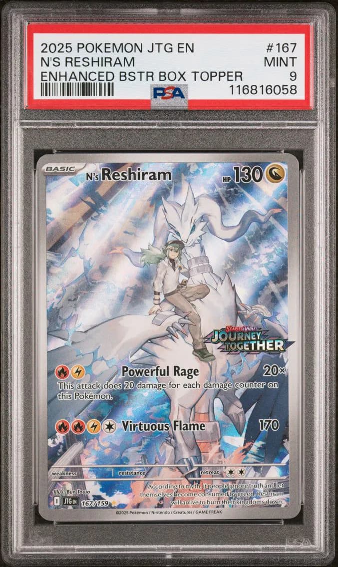 N's Reshiram, Journey Together, PSA 9