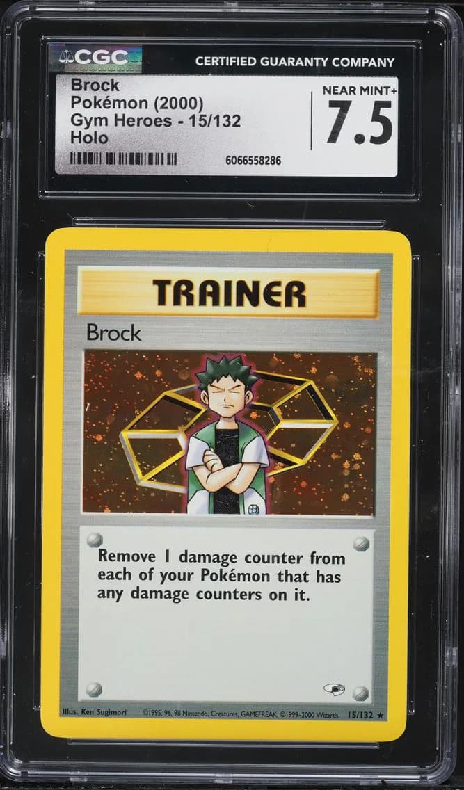 Brock-Holo, Gym Heroes - Unlimited, CGC 7.5