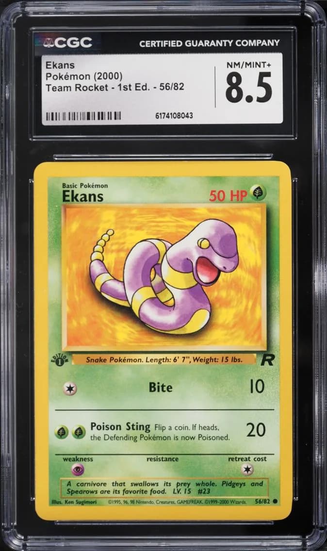 Ekans, Team Rocket - 1st Edition, CGC 8.5