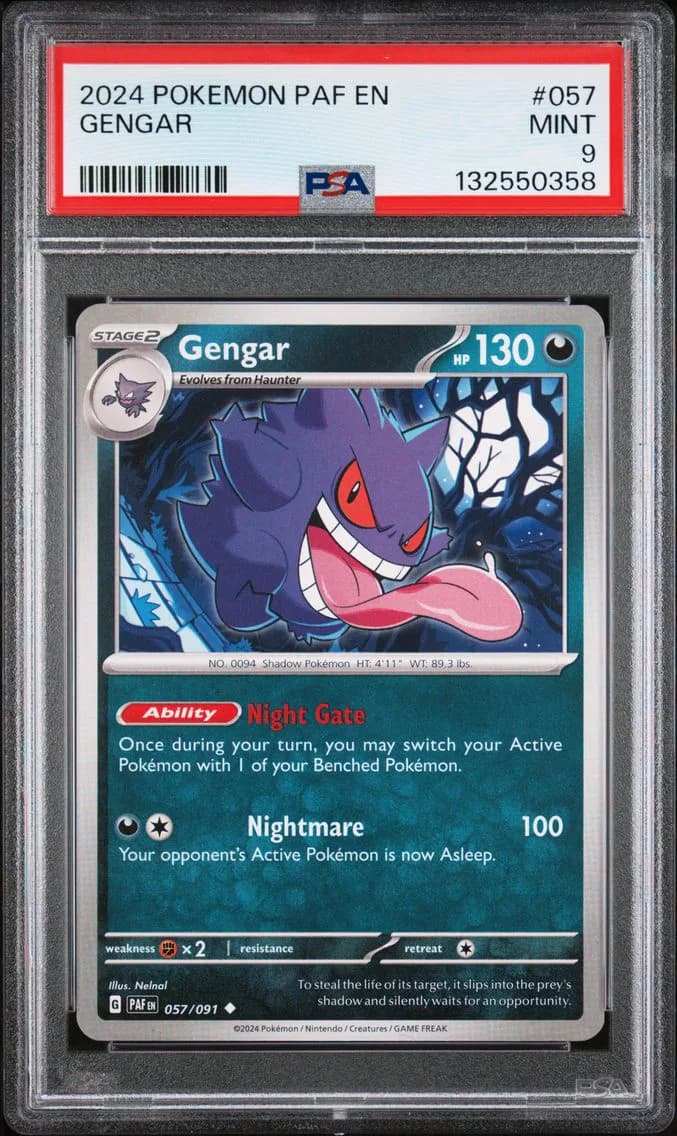 Gengar, Paldean Fates, PSA 9