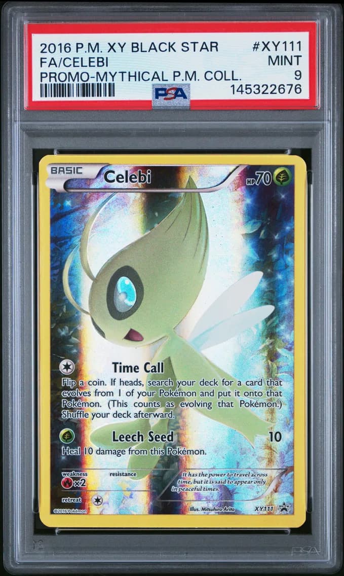 Celebi, XY Black Star Promo, PSA 9