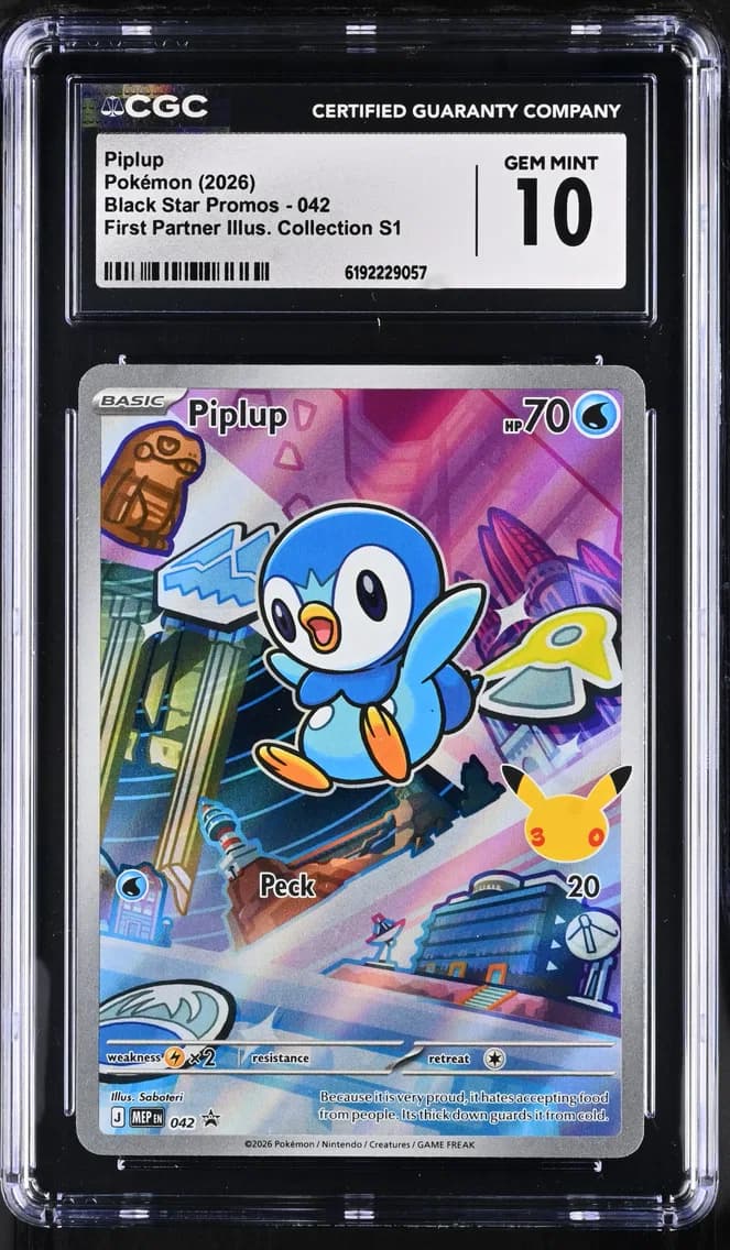 Piplup, Black Star Promos - Mega Evolution MEP EN, CGC 10